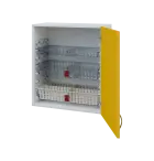 MBH - 65D horní skříňka boxová, 1-dveřová, pravá, 770x654x440, korpus bílý, dvířko žlutá odio